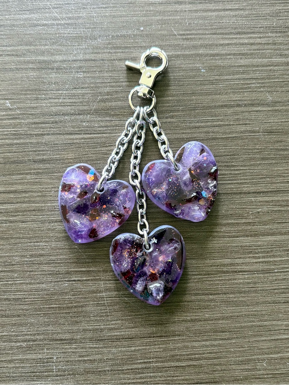 Moonbow Handmade Charm ft. Dream Amethyst, Light Amethyst + Garnet - Picture 3 of 8